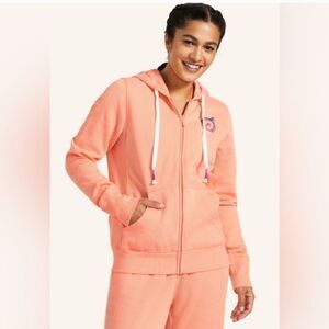 Peloton Ultimate Peach Lightweight Athletic Zip Hooded Jacket - Size Small